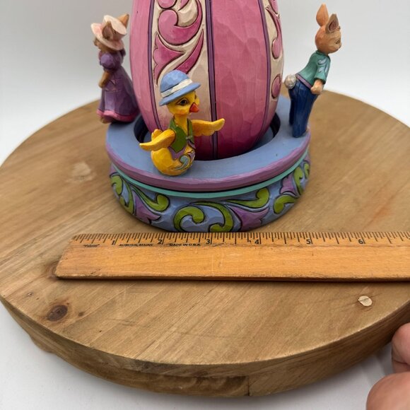 Jim Shore Egg-cited For Easter Figurine With Rotating Characters - Picture 11 of 11